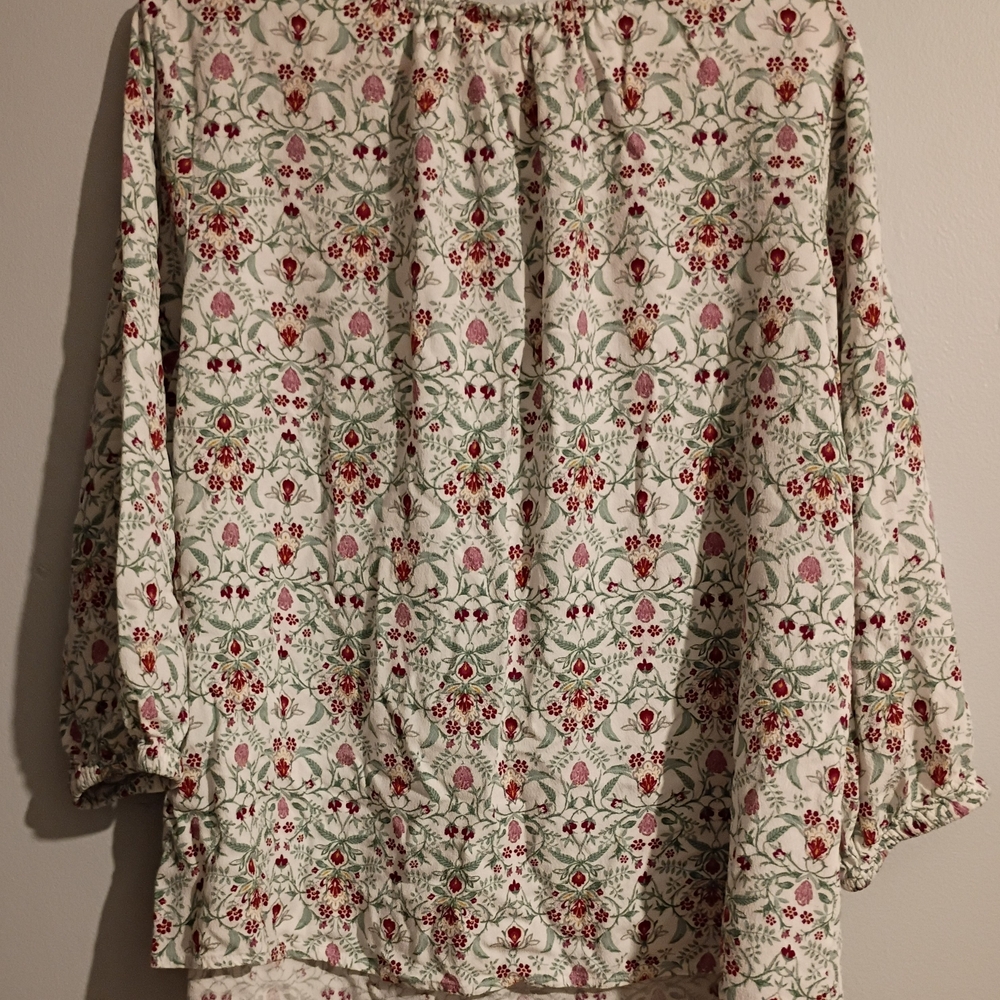 0X St. John's Bay Floral Patterned Blouse - Picture 2 of 3
